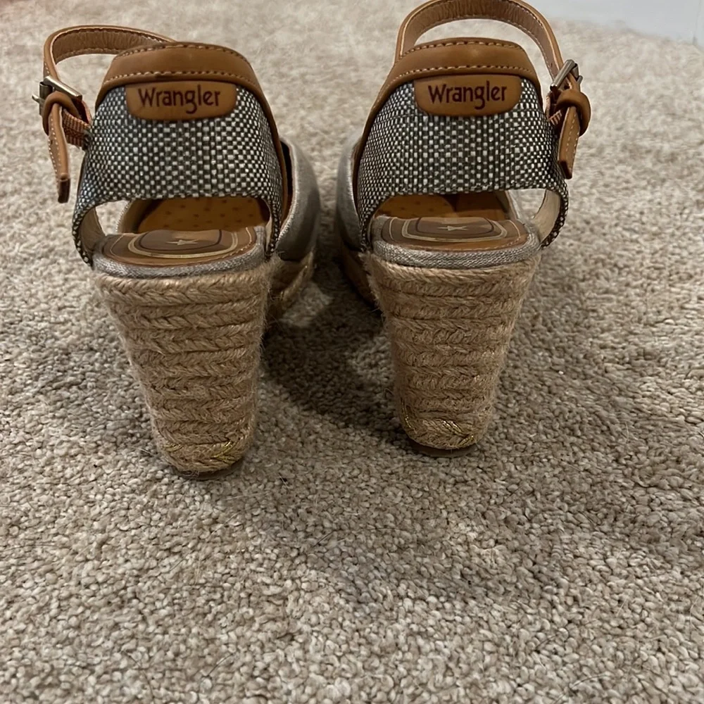 Wrangler Espadrilles Canvas Wedge Sandals -Rope Brava